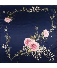 4 Colors Available Flowers Heart Image Romantic Fashion Square Scarf