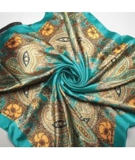 7 Colors Available Classical Giant Flowers Image Fashion Square Scarf