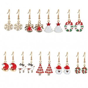 Christmas Elements High Fashion 9pcs Fashion Earrings Set