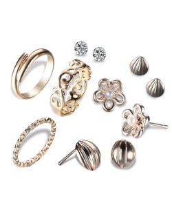 Multiple Fashion Elements Combo 7pcs Women Costume Jewelry Set