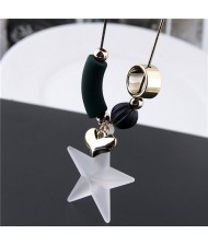 Pentagram and Assorted Elements Pendants Long Chain High Fashion Necklace