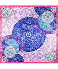 6 Colors Available Traditional Porcelain Pattern Vintage Fashion 90*90 cm Square Scarf