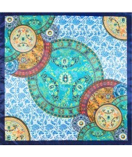 6 Colors Available Traditional Porcelain Pattern Vintage Fashion 90*90 cm Square Scarf