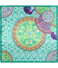 6 Colors Available Traditional Porcelain Pattern Vintage Fashion 90*90 cm Square Scarf