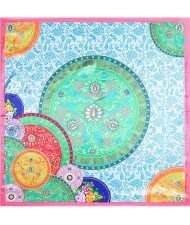 6 Colors Available Traditional Porcelain Pattern Vintage Fashion 90*90 cm Square Scarf