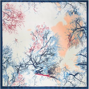 3 Colors Available Dry Twigs and Branches Winter Fashion 90*90 cm Square Scarf