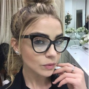 6 Colors Available High Fashion Vintage Style Plain Frame Light-weighted Women Sunglasses