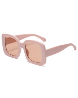 6 Colors Available Star High Fashion Bold Thick Square Frame Light-weighted Women Sunglasses