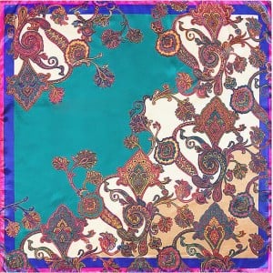 5 Colors Available Bohemian Fashion Flowers 90*90 cm Square Scarf