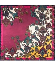 5 Colors Available Bohemian Fashion Flowers 90*90 cm Square Scarf