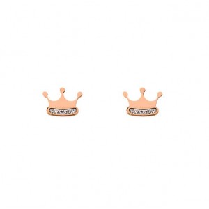 Korean Fashion Crown Design Stainless Steel Earrings