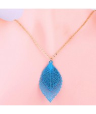 5 Colors Available Colorful Leaves Women High Fashion Costume Necklace