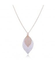 5 Colors Available Colorful Leaves Women High Fashion Costume Necklace
