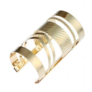 Two Colors Available Punk High Fashion Super Wide Alloy Costume Bangle