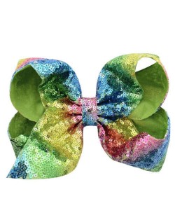 Sequins Bowknot Shining Design Cute Baby Hair Clip - Green