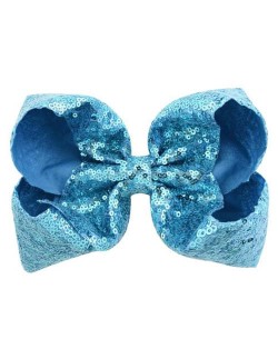 Sequins Bowknot Shining Design Cute Baby Hair Clip - Blue