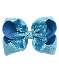 Sequins Bowknot Shining Design Cute Baby Hair Clip - Blue