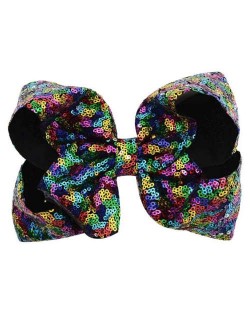 Sequins Bowknot Shining Design Cute Baby Hair Clip - Multicolor