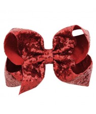 Sequins Bowknot Shining Design Cute Baby Hair Clip - Red