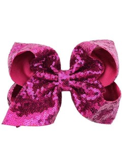 Sequins Bowknot Shining Design Cute Baby Hair Clip - Pink