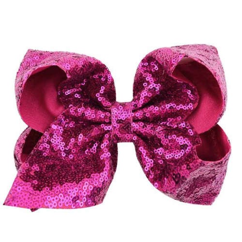 Sequins Bowknot Shining Design Cute Baby Hair Clip - Pink Sequins Bowknot Shining Design Cute Baby Hair Clip - Pink