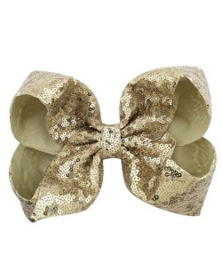 Sequins Bowknot Shining Design Cute Baby Hair Clip - Golden