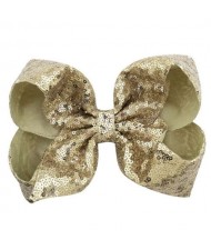 Sequins Bowknot Shining Design Cute Baby Hair Clip - Golden