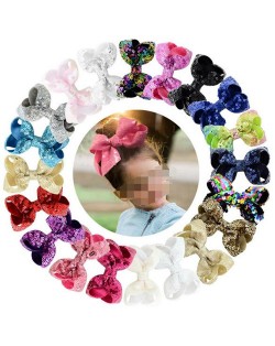 (20 pcs) Sequins Bling Fashion Baby Hair Clip Set