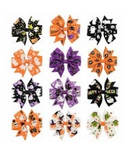 (12 pcs) Holloween High Fashion Baby Hair Clip Set