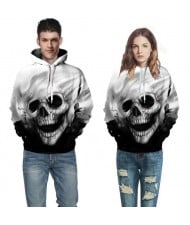 Classic Black and White Skull Printing High Fashion Top