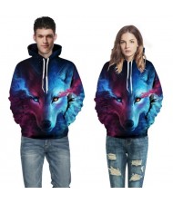 Blue Wolf Printing High Fashion Hoodie