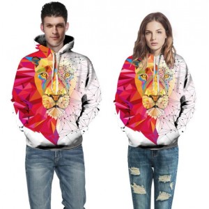 3D Lion Head Printing High Fashion Hoodie