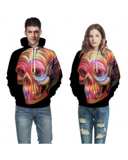 3D Colorful Skull Printing High Fashion Hoodie