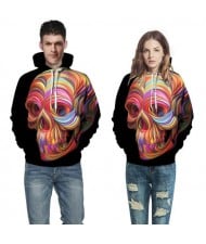 3D Colorful Skull Printing High Fashion Hoodie