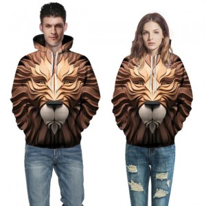 3D Lion Printing High Fashion Hoodie
