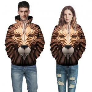 3D Lion Printing High Fashion Hoodie