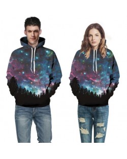 3D Forest Night Sky Printing High Fashion Hoodie