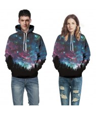 3D Forest Night Sky Printing High Fashion Hoodie