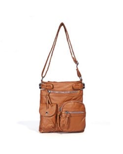 (13 Colors Available) High Fashion Women Top Belt Crossbody PU Tote Bag/ Shoulder Bag