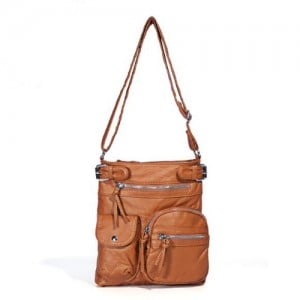 (13 Colors Available) High Fashion Women Top Belt Crossbody PU Tote Bag/ Shoulder Bag
