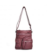 (13 Colors Available) High Fashion Women Top Belt Crossbody PU Tote Bag/ Shoulder Bag