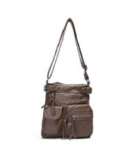 (13 Colors Available) High Fashion Women Top Belt Crossbody PU Tote Bag/ Shoulder Bag