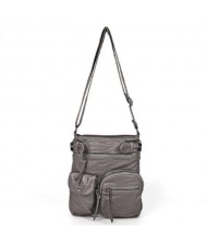 (13 Colors Available) High Fashion Women Top Belt Crossbody PU Tote Bag/ Shoulder Bag