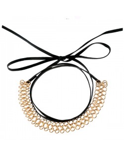 Weaving Style Alloy Wire PU High Fashion Necklet