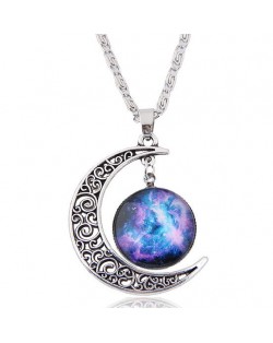 Hollow Moon and Sun High Fashion Costume Necklace - Pattern 2