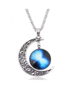 Hollow Moon and Sun High Fashion Costume Necklace - Pattern 8