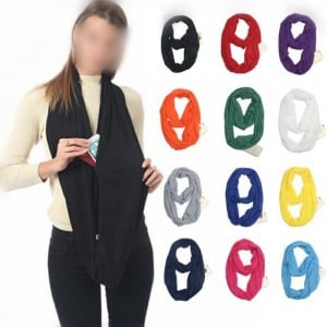 18 Colors Available High Fashion Solid Color Pocket Scarf