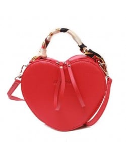 (2 Colors Available) Peach Heart Shape Design Women Handbag/ Shoulder Bag