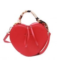 (2 Colors Available) Peach Heart Shape Design Women Handbag/ Shoulder Bag