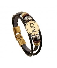 12 Constellation Theme Fashion Leather Bracelet - Gemini